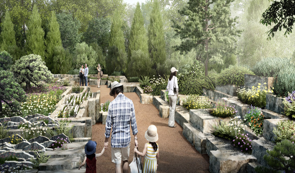 Rock Garden Pathway Rendering